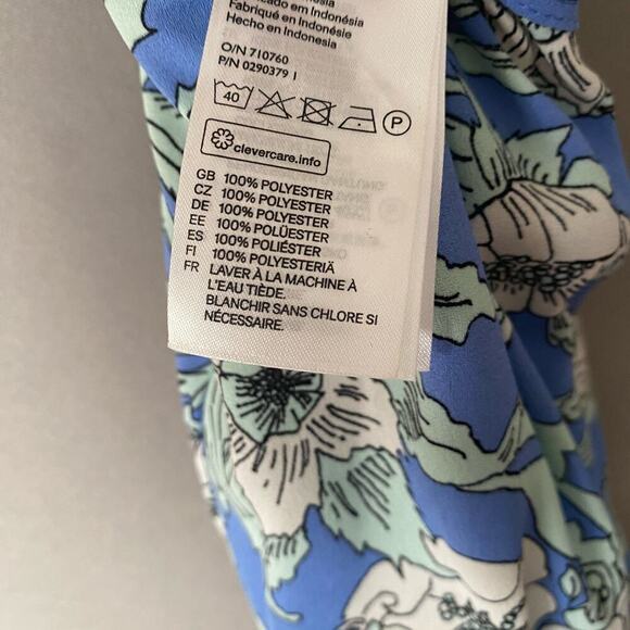 H&M sz 2 blue green halter floral boho maxi sundress‎ - Picture 5 of 10